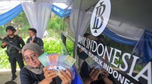 Menyambut idul Fitri 1445 H BI Lampung layani tukar uang rupiah pecahan baru